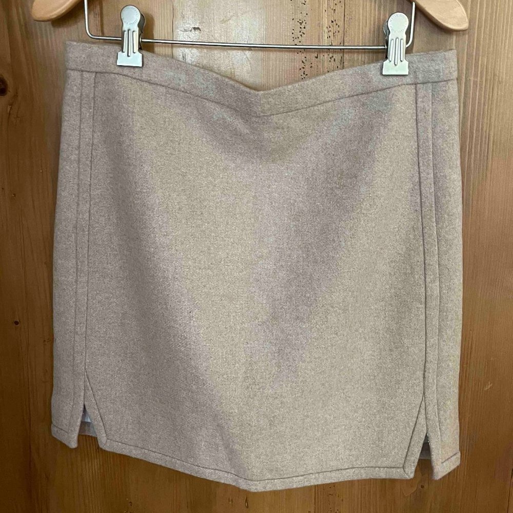 J.Crew wool mini-skirt, size 4, tan